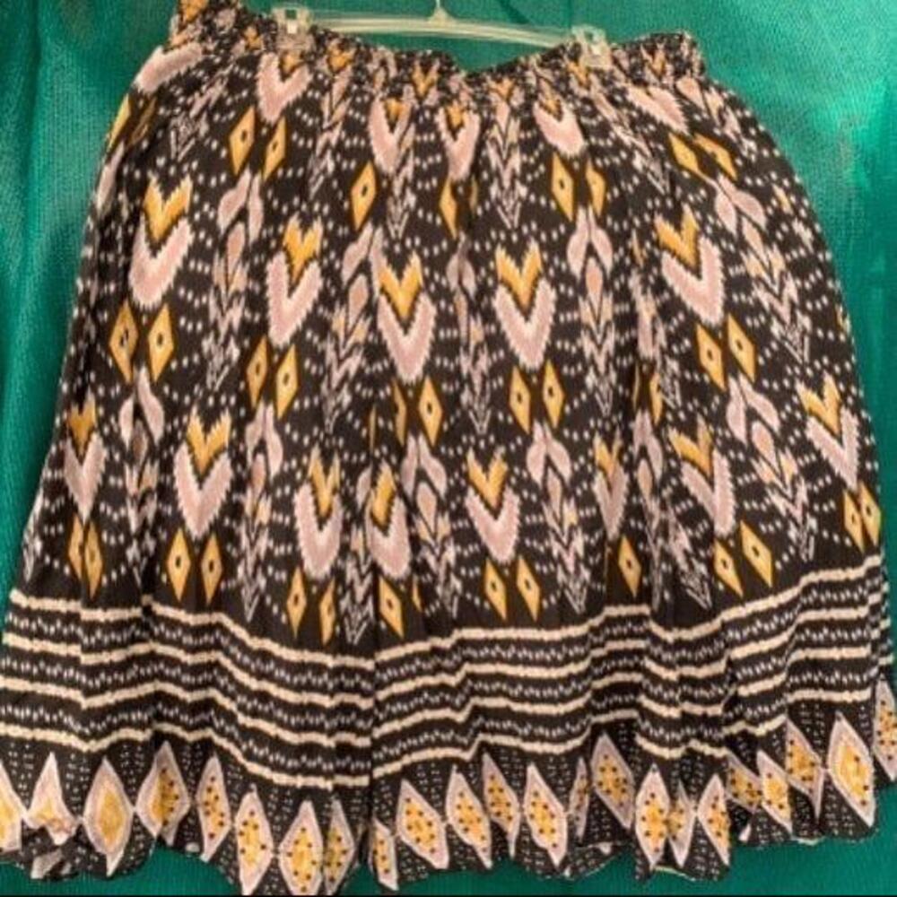 Style & Co Women's Skirt Cotton Plus Size 2x Brown Vintage